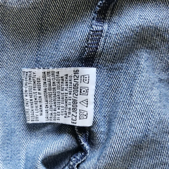 Kids Denim Hooded Jacket - Blue and Light Gray - Picture 15 of 16